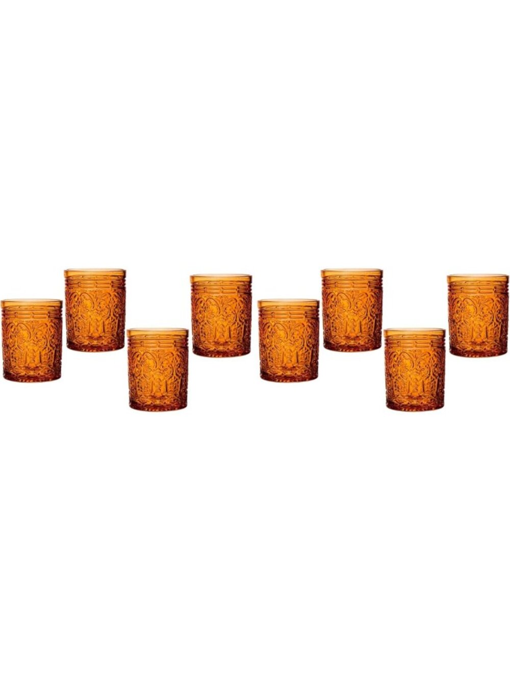 Vintage Old Fashioned Whiskey Glasses Set of 4 - 12oz Cocktail & Water Glasses